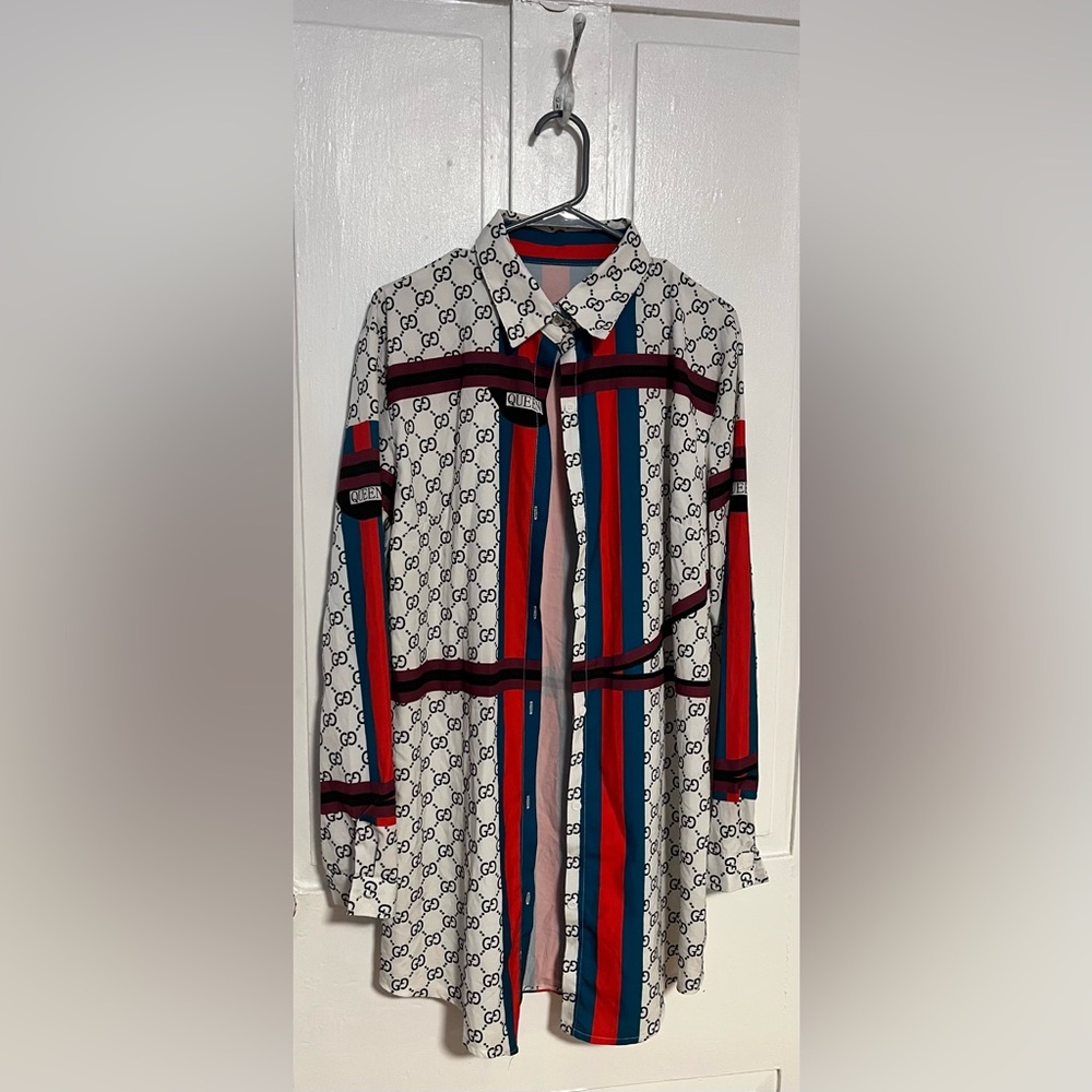 Elegant Long Sleeve Patterned Dress